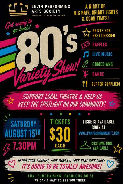 80s Variety Fundraiser for our Theatre